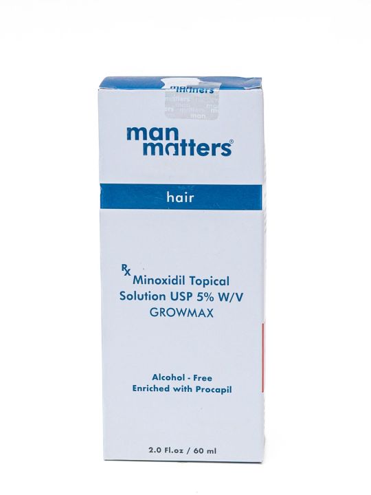 man matters GROWMAX Minoxidil 5% Solution With Procapil (60 ml)-Alcohole free