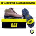 GAT Leather Stylish Casual Boots Safety Shoe Best quality for Bikers, Construction & Industrial Work, Steel inside Sole & Steel Alloy cap in Toe for Heavy Safety & Slip Resistant Sole. 