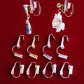 【Beiver Jewelry Store 】1 Pair Clip-on Earring Jewelry Findings for None Ears.