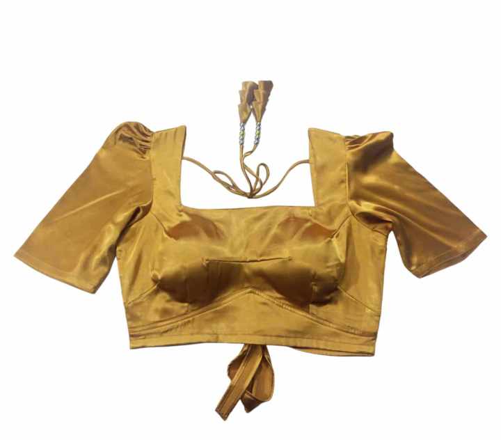 Half Quarter Hata silk Golden Blouse For Women