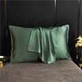 Natural Mulberry Silk Pillowcase High-Quality Pillowcase Cover Solid Color Envelope Pillow Cover Bedding Sleeping Cover Pillow. 