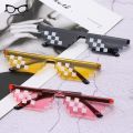 Thug Life Mosaic Glasses Sunglasses Men Women 8 Bit Coding Pixel Trendy Cool Super Party Funny Vintage Shades Eyewear.