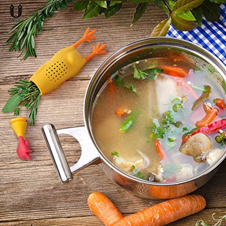 1*Chicken Herb Spice Tools Simmering Soup Seasoning Jars For Spices Box Seasoning Container Reusing Silicone Seasoning Box