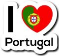 Love Portugal Flag Decal Sticker Portuguese Football Patriotic Stickers Home Pride Travel Car Truck Van Bumper Window Car Decal.