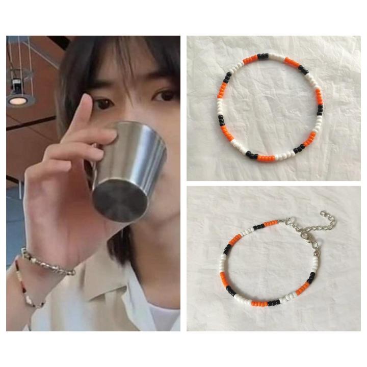 K-POP・アジア BEOMGYU BLACK BRECELET Black Heart And Letters Choker Necklace | Beomgyu - TXT