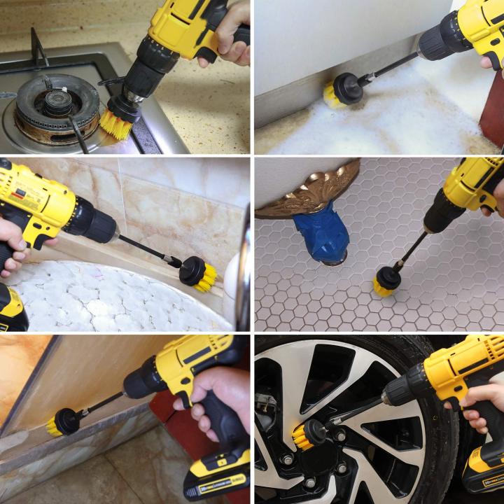 4Pcs%20Combinate%20Drill%20Brush%20Power%20Scrubbing%20Brush%20Drill%20Spin%20Scrubber%20Electric%20Cleaning%20Brush%20Fixing%20for%20Car%20Bathroom%20Wooden%20Floor%20Laundry%20Room%20Cleaning%20-%20Image%207