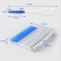 100pcs /Set Silicone Interdental Brushes Super Soft Dental Cleaning Brush Teeth. 