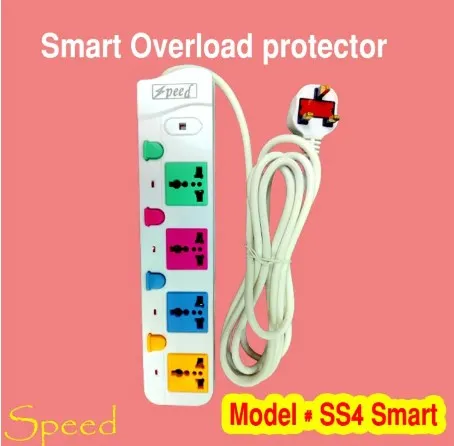 Speed smart overload protector multiplug ss4 3m Cable Multiplug - White ...