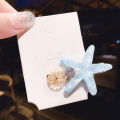 Ocean Shell Starfish Hair Clip Simple Sea Star Hairpin Women Party Duckbill Bangs Clip Girl Barrettes Headdress Hair Accessories.