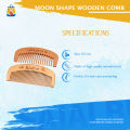 Moon shape wooden Hair Brush/Comb/Chiruni.