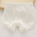 2-15 Years Baby Girl's Underpants Soft Lace Cotton Breathable Panties For Baby Girls Pure Colors Safety Summer Baby Girls Shorts.