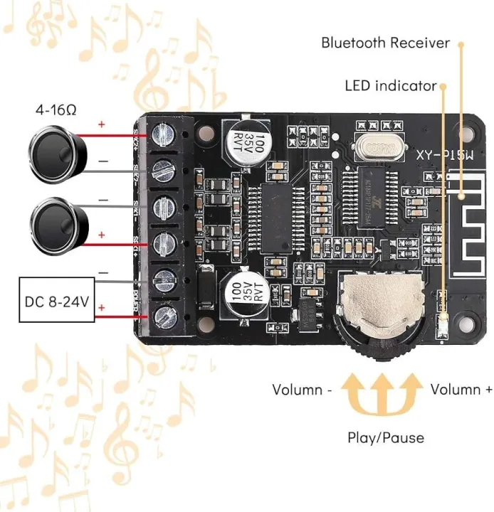 XY-P15W%20Bluetooth%205.0%20Stereo%20Digital%20Power%20Amplifier%20Board%2030W+30W/%20Compatible%205.0%20DIY%20Wireless%20Speaker%20Amplifier%20Board%202%20Channel%20-%20Image%204