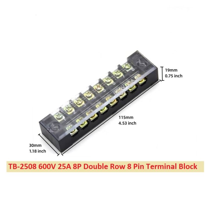 8%20Way%20Double%20Row%20Terminal%20Block%20TB-2508%20600V%2025A%208P%20Double%20Row%208%20Pin%20Terminal%20Block%20%20Terminal%20Block%20Wire%20Connector%20TB-2508%208P%20Double%20Row%20Terminal%20Block%20600V%2025A%20-%20Image%204