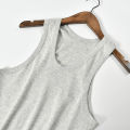 Spring and Summer Thin Men's I-Shaped Boxing Pure Cotton Home Large Sizes Availiable Cotton Thin Thread Hurdle Base Inner Wear Vest.