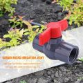 1/2" Plastic Two-way Ball Valve Garden Watering Aquarium Irrigation Connector.