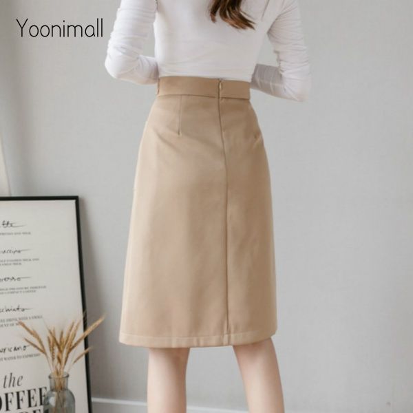 Korean%20Simple%20High%20Waist%20A-line%20Midi%20Skirt%20Office%20Skirt%20-%20Image%209