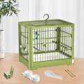 Parrot Bird Cage with Hook and Slide Out Tray, Home Use Cage Bird House for Parakeet,.