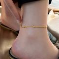 【Deal of the day】 316L Stainless Steel Color Double-Layer Beads Anklets For Women Girl New Trend Leg Chain Waterproof Jewelry Gift Party 2023.