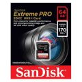 SanDisk 64GB Extreme PRO 170X UHS-I SDXC Memory Card. 