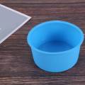 Silicone Mini Cake Molds 4 Inch Round Baking Pan Non-Stick Silicone Baking Mold Bakeware Pan Reusable Blue, Set of 6. 