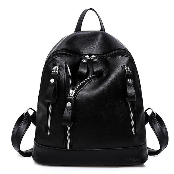 Women Backpack Fashion Casual PU Leather Ladies Teenager Girl School Bag Leather for Travelling Fash