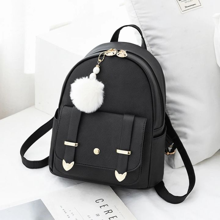 Women's%20Mini%20Backpack%20Luxury%20PU%20Leather%20Backpack%20Cute%20Graceful%20Bagpack%20Small%20School%20Bags%20for%20Girls%20with%20Ball%20Pendant%20-%20Image%203