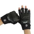 Fitness Adult/Men Half Finger Fighting Boxing Gloves Leather MMA Punch BAG Gloves Kick Boxing Muay Thai Karate Hand Wraps Gym. 