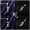 ZS 1 Piece Non Piercing Stainless Steel Belly Button Ring Flower Butterfly Pendant Navel Rings faux Body Piercing Jewelry. 