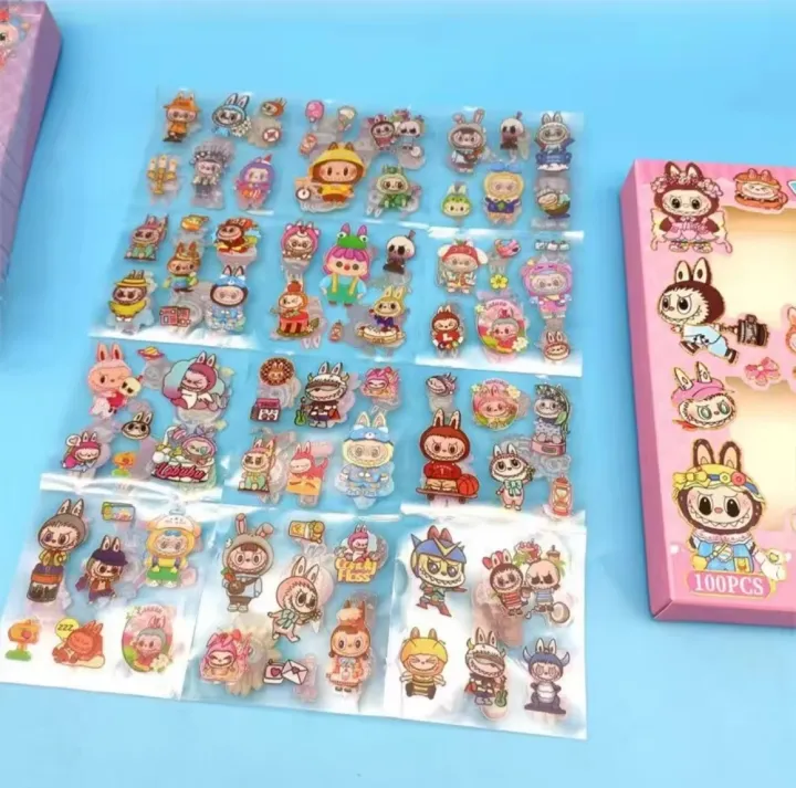 100Pcs%20Sanrio%20Kuromi%20Melody%20Cinnamoroll%20PET%20Transparent%20Waterproof%20Sticker%20Cartoon%20DIY%20Stationery%20Cup%20Hand%20Ledger%20Sticker%20Set%20-%20Image%202