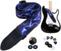 Acoustic guitar strap 41 inch electric guitar folk style cotton woven heat transfer classic crossbody shoulder strap. 