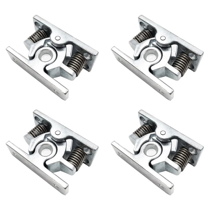 QUANBU 4Pcs Spring Loaded Door Easy Lock Stop Catch Release Clamp Double Roller Catch (Mp-4)