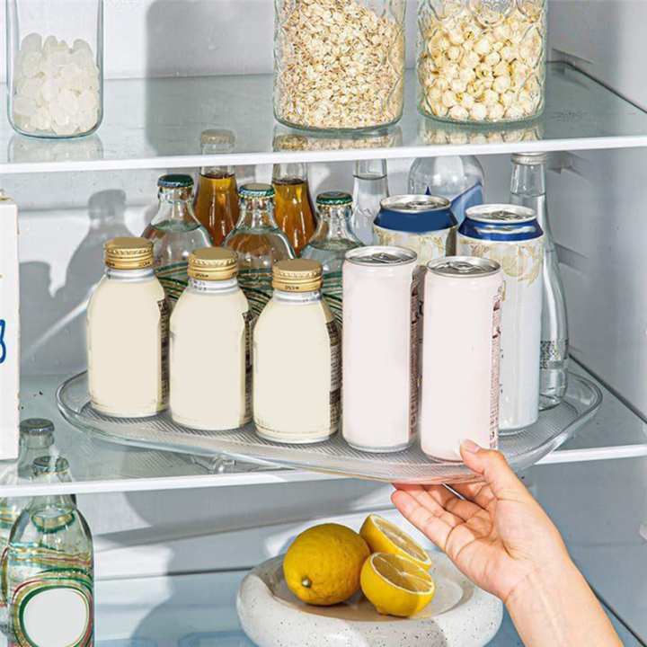 Clear%20Square%20Fridge%20Organizer%20Storage%20Home%20Rotating%20Storage%20Rack%20for%20Cabinet,%20Table,%20Pantry,%20Countertop%20-%20Image%203