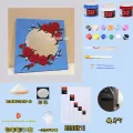Acrylic MirrorDIYQuartz Sand Acrylic Texture Painting Special-Shaped Cloud Makeup Mirror Stereo Oil Painting Material Package. 