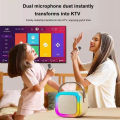 K12 Portable Karaoke Machine Bluetooth 5.3 Speaker System with 1-2 Wireless Mic Mini Home Theater Speakers Adjustable LED Lights. 