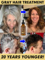 Gray Hair Treatment Serum Fast White To Black Repair Natural Color Nourish KKhao. 