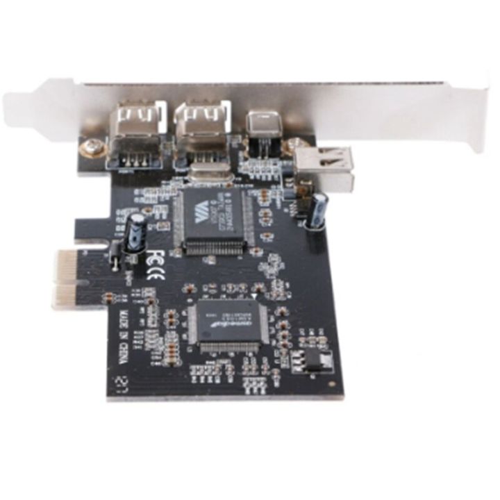 PCI-E 1X IEEE 1394A 4 Port(3+1) Firewire Card Adapter For Desktop PC A06 21 Replacement