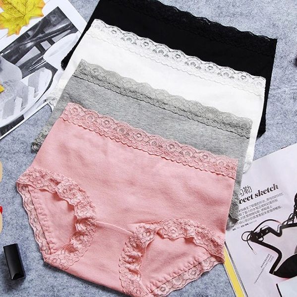 Trendsetter -Upscale Living -3 PCS Breathable women's underwear day solid color spot young girl panties- Inventive Choice