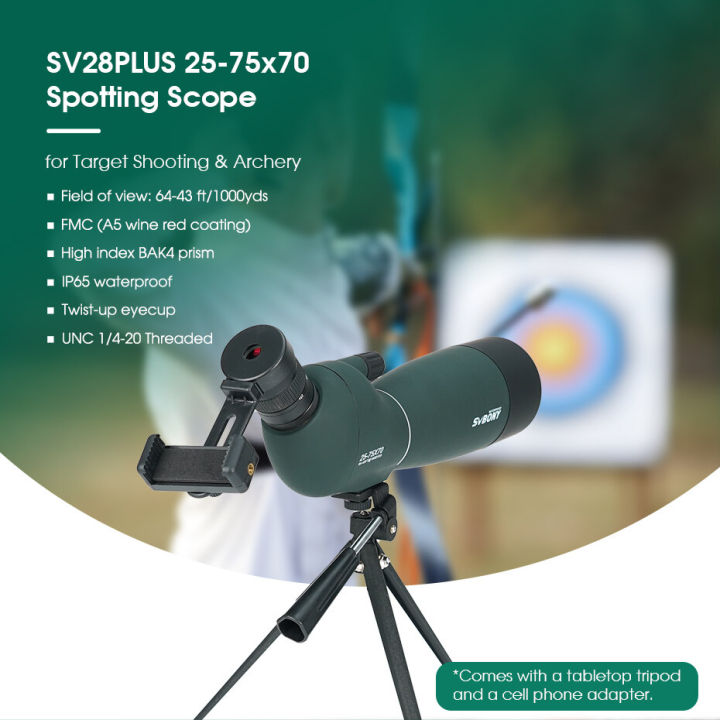 SVBONY%20SV28%20Plus%20Spotting%20Scopes%20with%20Tripod%2014-45%C3%9750/25-75x70/20-60%C3%9780/20-60x60%20Angled/Straight%20with%20Phone%20Adapter%20Blutooth%20Remote%20Shutter%20Waterproof%20Compact%20for%20Birding%20moon%20watching%20Wildlife%20Viewing%20-%20Image%202