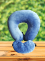 Premium Neck Pillow For Travel - 12 X14 With Eye Mask. 