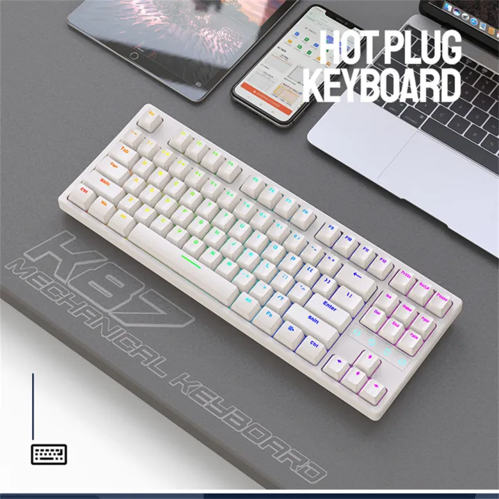 K87%20Gaming%20Keyboard%203-mode%20Connection%20Hot%20Swappable%20Rgb%20Backlit%20Ergonomics%20Mechanical%20Keyboard%20For%20Laptop%20Pc%20-%20Image%208