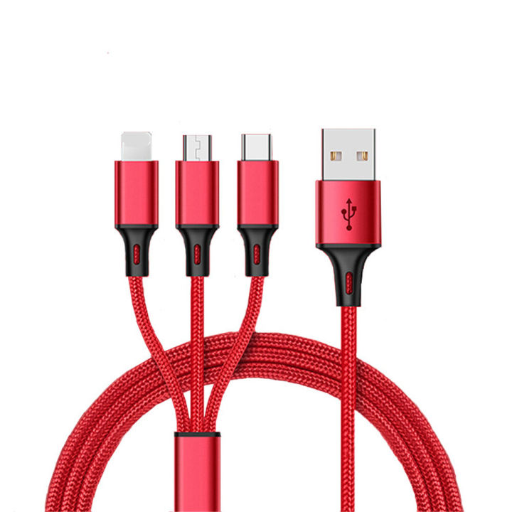 3in1 Data USB Cable for iPhone Android Fast Charger Charging Cable For xiaomi huawei Samsung Charger Wire For iPad