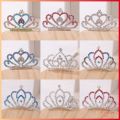 Children Tiaras Crowns Small Kids Girls Birthday Party Show Coloful Rhinestone Crystal Hair Comb Crown Princess Headwear.