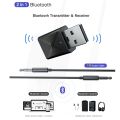 2-In-1 Usb Bluetooth 5.0 Adapter Transmitter Bluetooth Receiver Audio Bluetooth Dongle Mini Wireless Usb Adapter for Laptop Pc. 