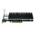 PCIE NIC Network Card 10Gb Dual RJ45 Ports for Intel X540 T2 Chipset PCI Express Ethernet Adapter. 