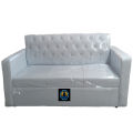 Sofa 3 seater back stone fixed arm box sofa-Modern box sofa set 3 seat-White.