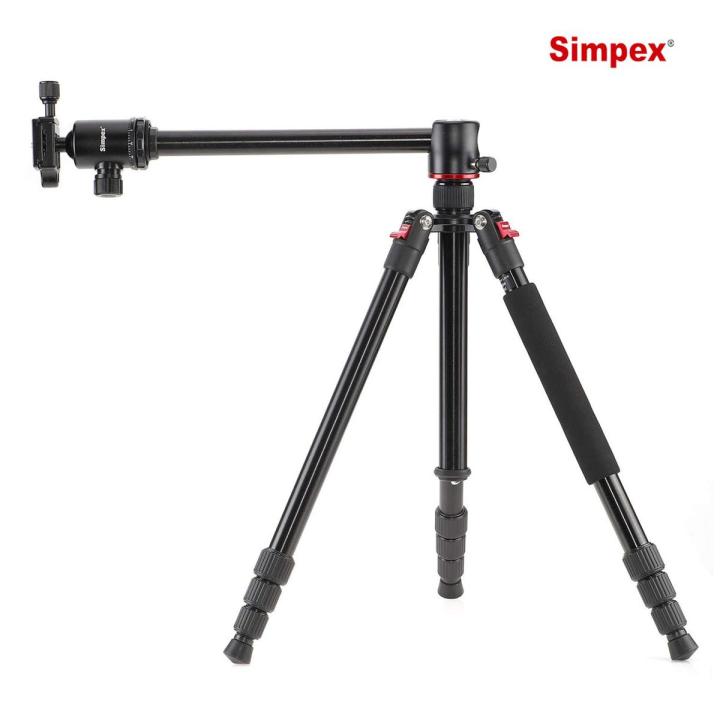 Simpex Professional Aluminium Tripod 540-TM Tripod Cum Monopod with Multipurpose Head for Low Level Shooting, Panning for All DSLR Camera