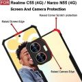 For Realme C55/Narzo 55 Shockproof Bumper Anti-Drop Slim Fit Fashion Back Cover C.... 