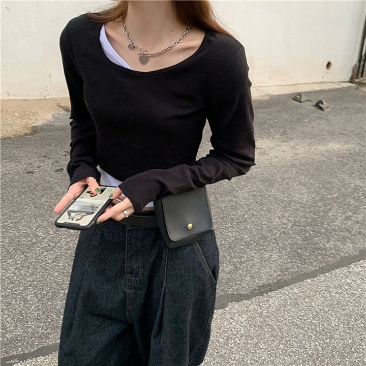 Long%20Sleeve%20T-shirts%20Womens%20Two%20Piece%20Cropped%20Tops%20Streetwear%20Slim%20Daily%20Korean%20Style%20Ulzzang%20Chic%20Tees%20Female%20Design%20Hot%20-%20Image%208