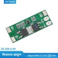 Lifepo4 Bms 2S 10A 6.4V Battery Charge Protection Board Mos Bms Pcm For Power Bank Cell Pack Charging - Solar Panel. 