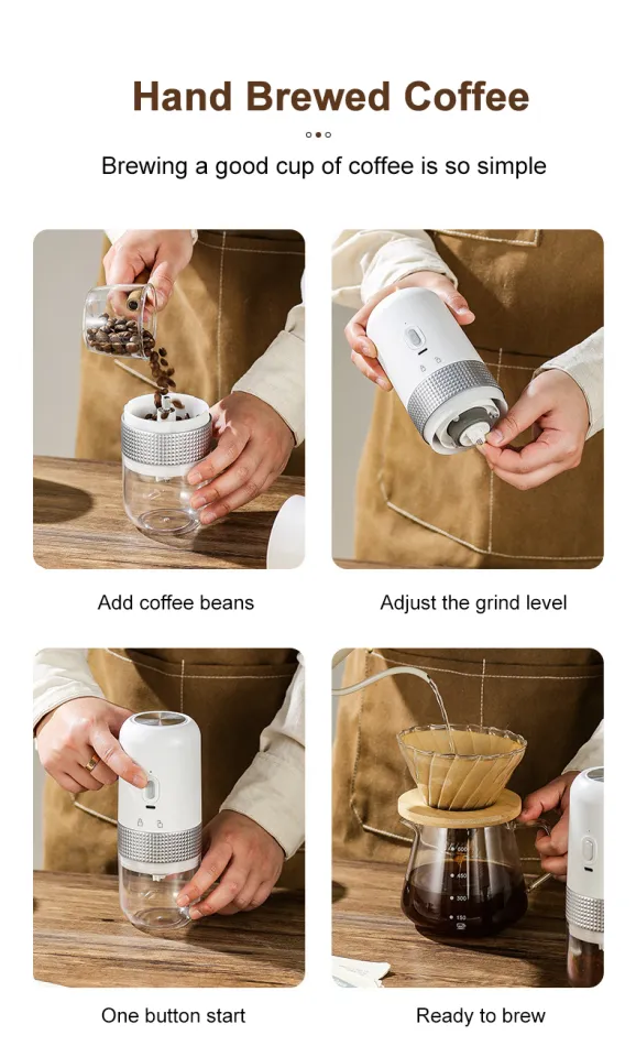 Electric Coffee Grinder USB Wireless Professional Ceramic Grinding - Main Image